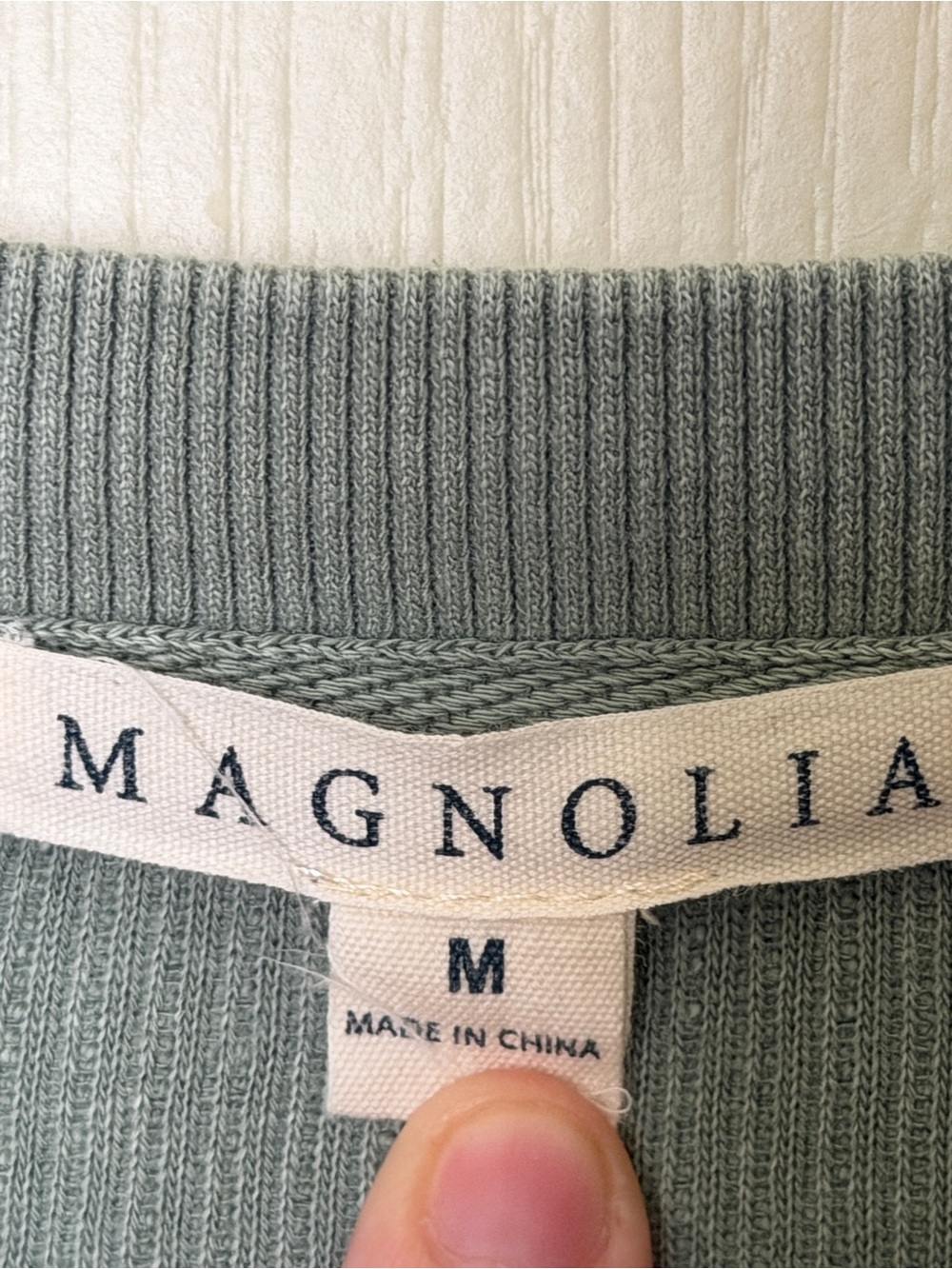 Magnolia Crewneck Sweater in Sage Green - Picture 2 of 2
